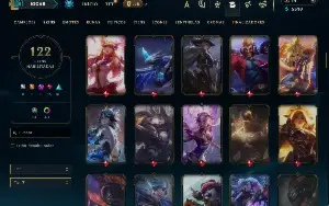 Prata 3 com 150 Champs e 122 Skins ( ADC / MID / TOP )