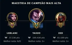 Conta barata League of Legends com várias skins