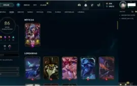 CONTA ANTIGA 2013 DIVERSAS SKINS LEGADO LEAGUE OF LEGENDS
