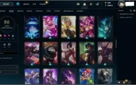 CONTA ANTIGA 2013 DIVERSAS SKINS LEGADO LEAGUE OF LEGENDS