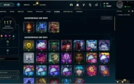 CONTA LOL LVL 212 - 100 CAMPEÕES - 57 SKINS