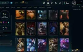 CONTA LOL LVL 212 - 100 CAMPEÕES - 57 SKINS