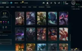 CONTA LOL LVL 212 - 100 CAMPEÕES - 57 SKINS