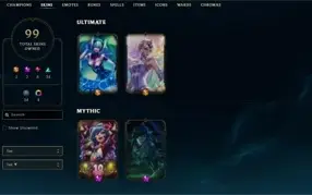 106 SKINS (SKINS RARAS - RIVEN CAMPEONATO 2016) PRATA 4