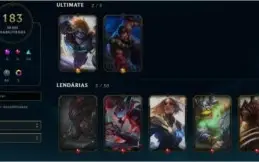 Conta ouro 3 - 182 skins - todos os champs