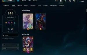 CONTA LOL PLATINA 1 QUASE TODOS OS CAMPEOES