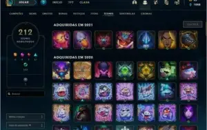 CONTA LOL PLATINA 1 QUASE TODOS OS CAMPEOES