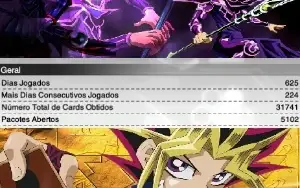 Conta Duel Links +25decks/+5100 packs/9999gemas/3bilhetes UR