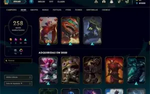 CONTA LEAGUE OF LEGENDS COM 250+ SKINS