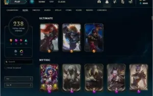 Conta League of legends com 238 skins (Melhor preço)