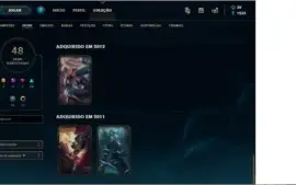 CONTA DO LOL D4 COM JANNA VITORIOSA E OUTRAS SKINS RARAS
