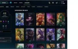 CONTA DO LOL D4 COM JANNA VITORIOSA E OUTRAS SKINS RARAS