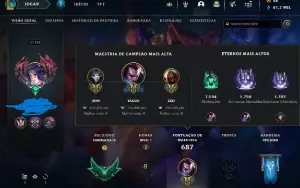 Conta LoL -311 Skins - Esmeralda LvL 850