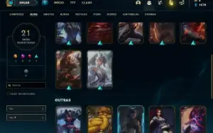 Conta Unranked com 65 Champs e 21 Skins