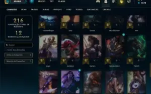 Conta Unranked com 65 Champs e 21 Skins