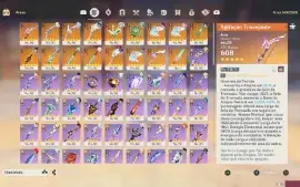 Genshin Impact AR60 - Nahida C2, Shogun C1, Kazuha C1 e mais