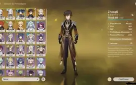 Ayaka C1 + Shenhe + Zhongli + Scaramouc + Albedo + Outros T5