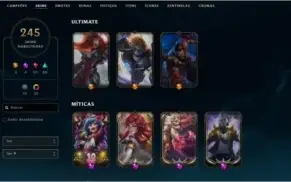 CONTA LOL PLAT 1 245 SKINS