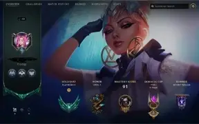 conta platina 3 com skin prestigio da qiyana