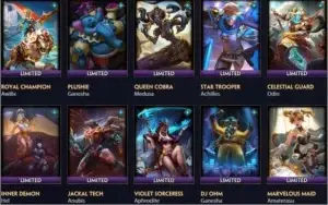 Conta smite 3 tier 5 e quase todas as skins Exclusivas