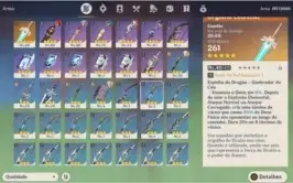 AR 45 NA - Diluc + Kequing + Zongli + Arma 5* + Diversos 4*