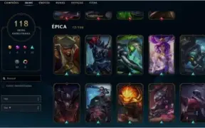 Conta LoL 118 Skins (desde a season 2)