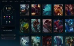 Conta LoL 118 Skins (desde a season 2)