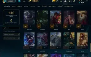 Ouro 3 com 60 Champs e 12 Skins