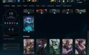 Ouro 3 com 60 Champs e 12 Skins