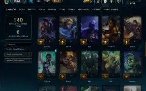 Ouro 3 com 60 Champs e 12 Skins
