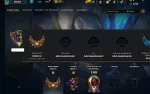 Ouro 3 com 60 Champs e 12 Skins