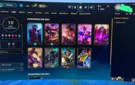 Conta LoL Platina IV, upada a mão, 50 champs, sem risco de b