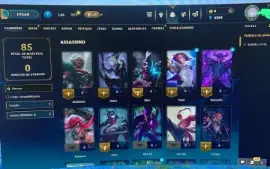 Conta LoL Platina IV, upada a mão, 50 champs, sem risco de b