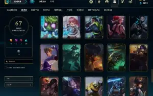Conta ouro 2 com 105 Champs e 67 Skins