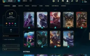 Conta ouro 2 com 105 Champs e 67 Skins