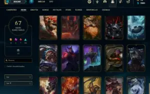 Conta ouro 2 com 105 Champs e 67 Skins