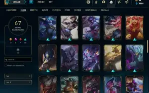 Conta ouro 2 com 105 Champs e 67 Skins