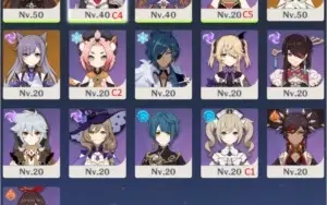 AR 26 / Hutao + Mona + Keqing + 12SR