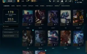 Ouro 4 com 45 Champs e 9 Skins