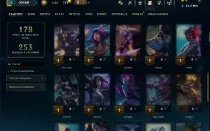 Ouro 4 com 45 Champs e 9 Skins