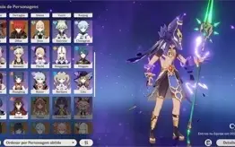Conta AR 58 Cyno, Xiao+Jade, Ganyu, Zhongli 21k de gemas e+