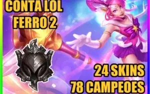 CONTA LOL 🌟 FERRO 2 🌟 24 SKINS 🌟 80 CAMPEOES