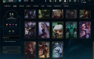 Ouro 1 com 70 Champs e 24 Skins +2 Fragmentos