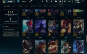 Ouro 1 com 70 Champs e 24 Skins +2 Fragmentos