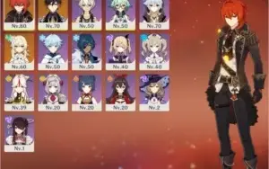 CONTA AR 43 - Diluc + Zhongli + 9k Gemas + 57 Resinas -NA-PC
