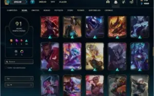 Conta ouro 4 com 100 champs e 91 skins