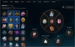 Conta de League of Legends S5 com 285 skins e muito mais...