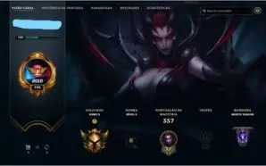 Conta de League of Legends S5 com 285 skins e muito mais...