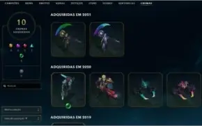 Conta de League of Legends S5 com 285 skins e muito mais...