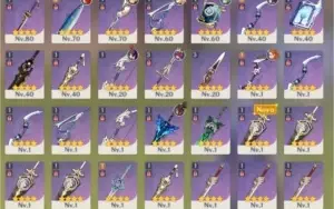 hutao, baal, ayaka, tartaglia, klee e diluc  3 armas 5 star